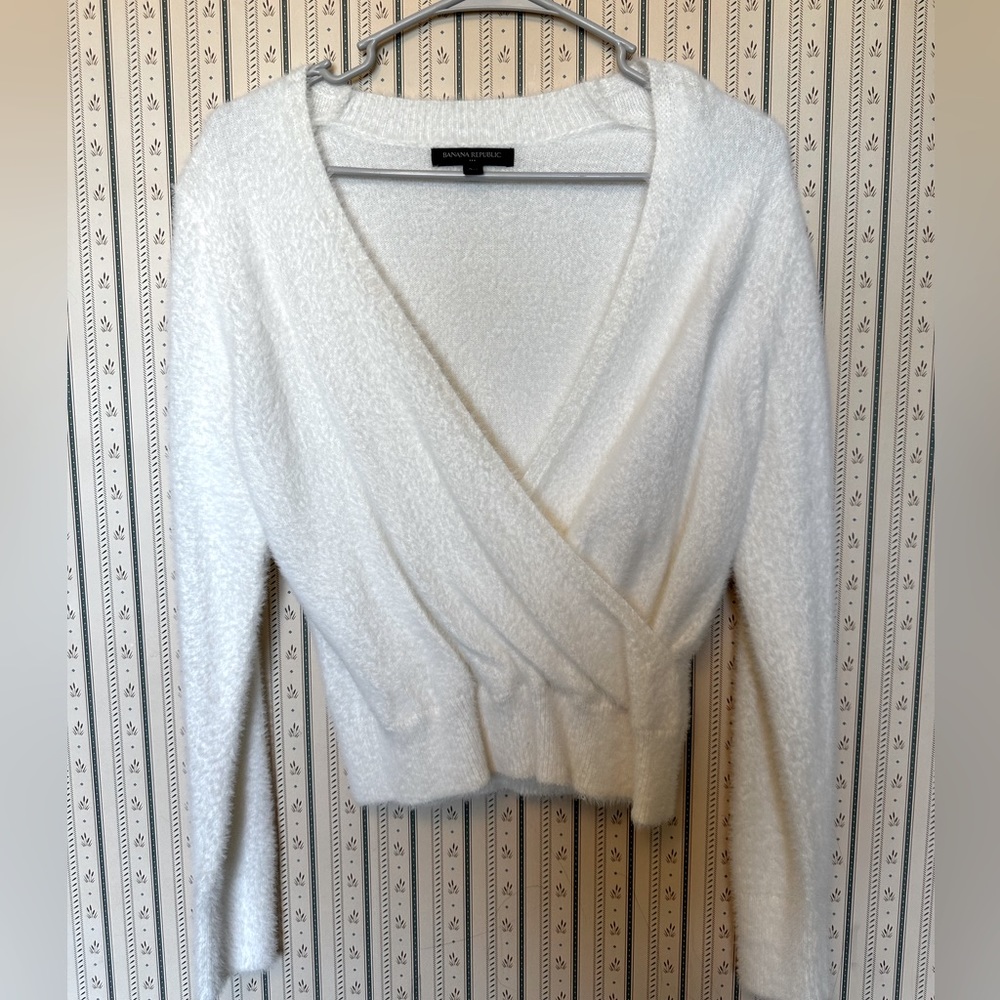 Banana Republic Wrap Sweater | Spring Cleaning